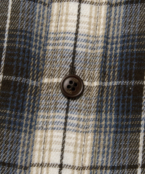 LOCO POCKET CHECK SHIRT NAVY