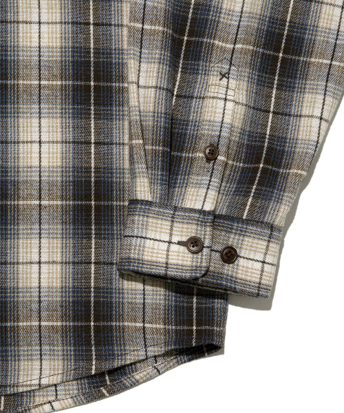 LOCO POCKET CHECK SHIRT NAVY