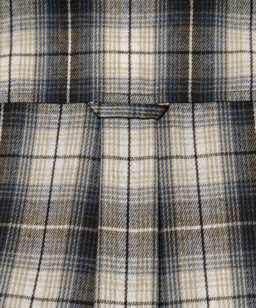 LOCO POCKET CHECK SHIRT NAVY
