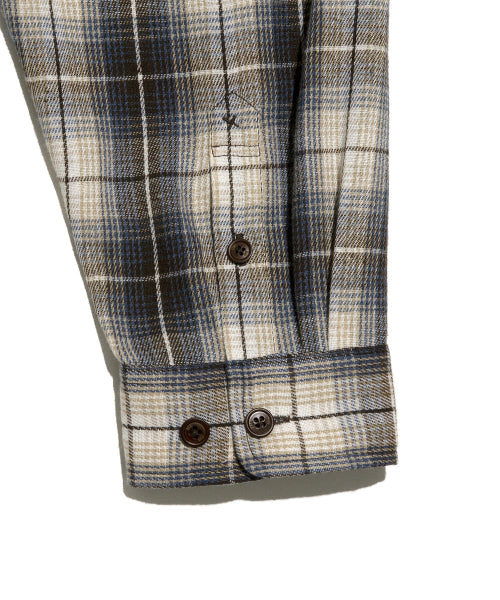LOCO POCKET CHECK SHIRT NAVY