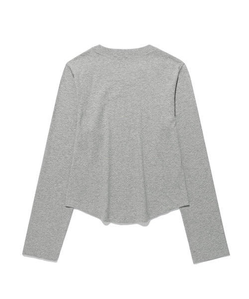 THREE HORSE LOGO LS TEE - 2 COLORS GREY