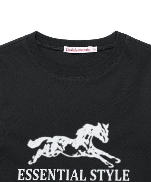 ESSENTIAL HORSE LS TEE - 3 COLORS CHARCOAL
