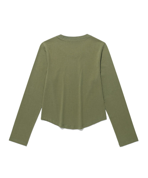 KIMS BAM LOGO LS TEE WHITE - 5 COLORS KHAKI