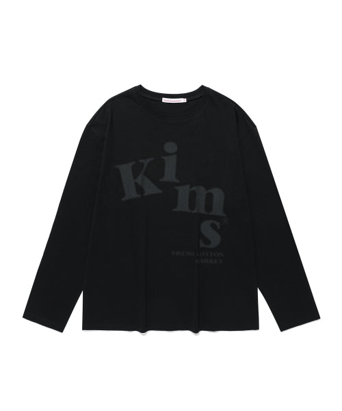 MESSY ALPHA LOGO LS TEE - 4 COLORS BLACK