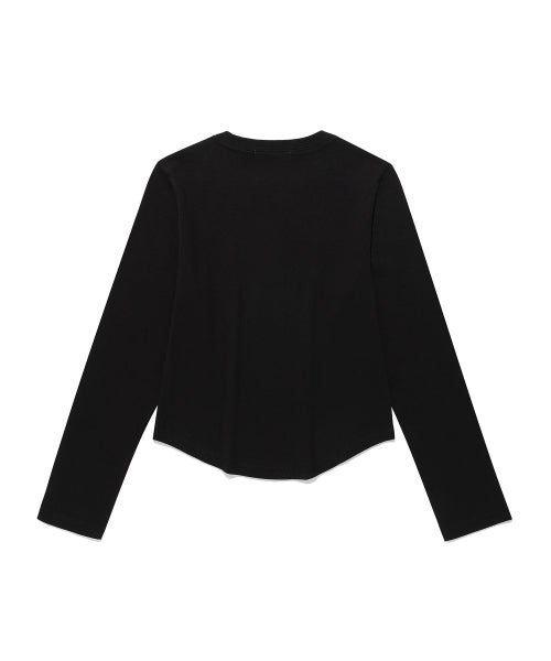 MESSY ALPHA LOGO LS TEE - 4 COLORS BLACK