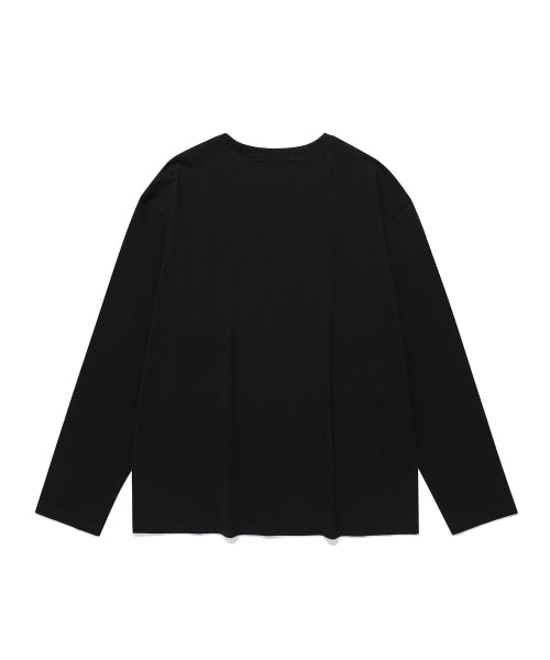 MESSY ALPHA LOGO LS TEE - 4 COLORS BLACK