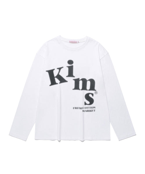 MESSY ALPHA LOGO LS TEE - 4 COLORS WHITE
