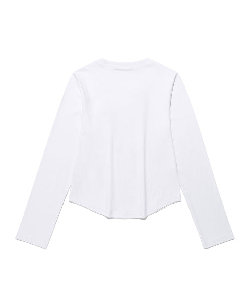 MESSY ALPHA LOGO LS TEE - 4 COLORS WHITE