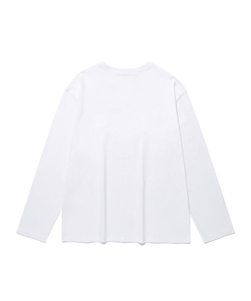 MESSY ALPHA LOGO LS TEE - 4 COLORS WHITE