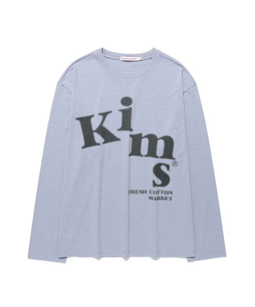 MESSY ALPHA LOGO LS TEE - 4 COLORS BLUE