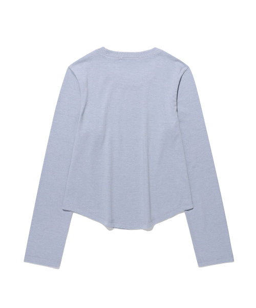 MESSY ALPHA LOGO LS TEE - 4 COLORS BLUE