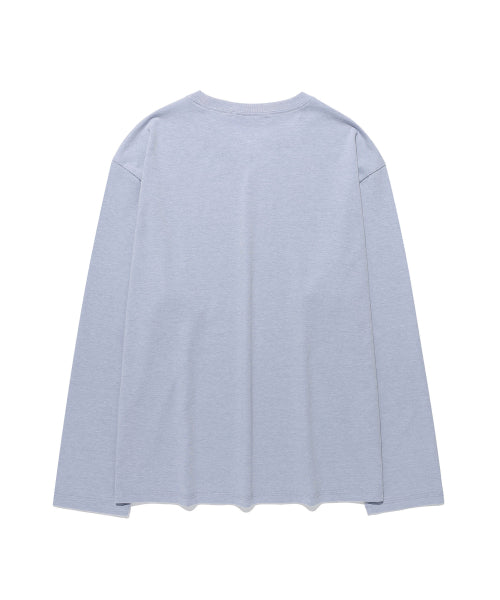 MESSY ALPHA LOGO LS TEE - 4 COLORS BLUE