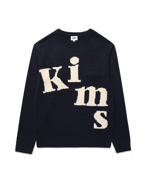 MESSY ALPHA LOGO SWEATER - 4 COLORS NAVY
