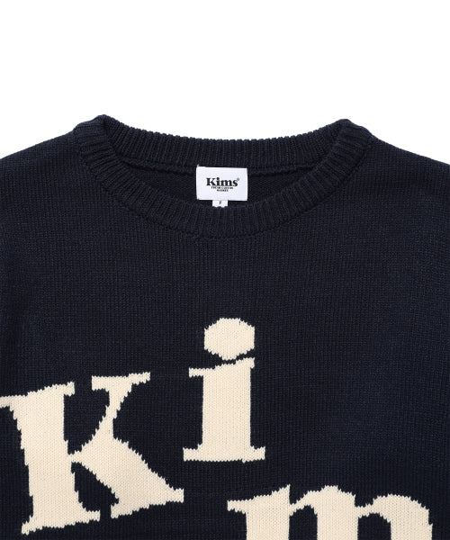 MESSY ALPHA LOGO SWEATER - 4 COLORS NAVY