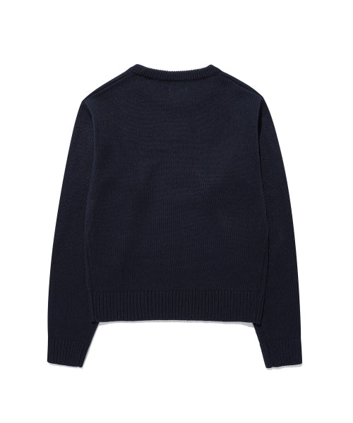 MESSY ALPHA LOGO SWEATER - 4 COLORS NAVY