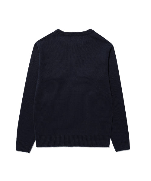 MESSY ALPHA LOGO SWEATER - 4 COLORS NAVY