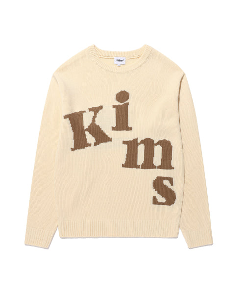 MESSY ALPHA LOGO SWEATER - 4 COLORS IVORY