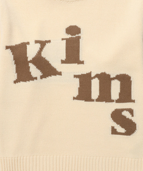 MESSY ALPHA LOGO SWEATER - 4 COLORS IVORY