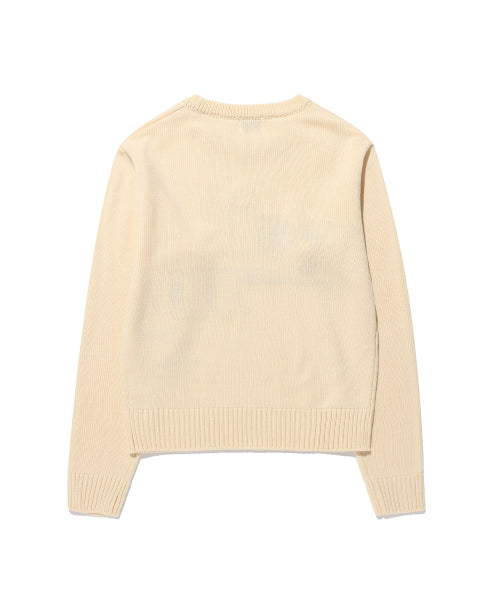 MESSY ALPHA LOGO SWEATER - 4 COLORS IVORY