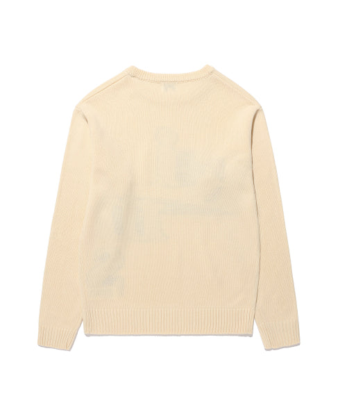 MESSY ALPHA LOGO SWEATER - 4 COLORS IVORY