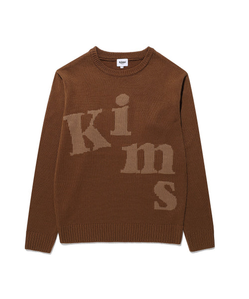 MESSY ALPHA LOGO SWEATER - 4 COLORS BROWN