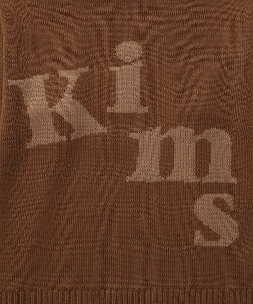 MESSY ALPHA LOGO SWEATER - 4 COLORS BROWN