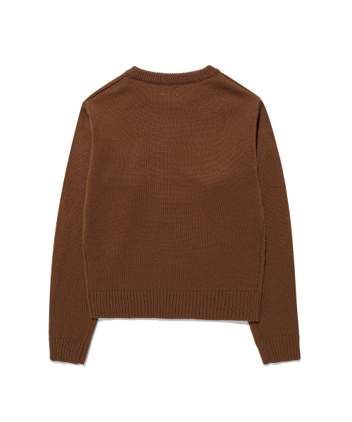MESSY ALPHA LOGO SWEATER - 4 COLORS BROWN
