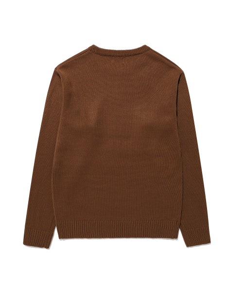 MESSY ALPHA LOGO SWEATER - 4 COLORS BROWN