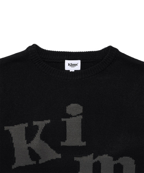 MESSY ALPHA LOGO SWEATER - 4 COLORS BLACK