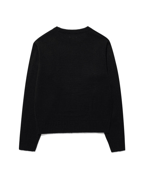 MESSY ALPHA LOGO SWEATER - 4 COLORS BLACK