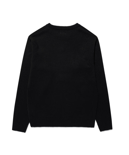 MESSY ALPHA LOGO SWEATER - 4 COLORS BLACK