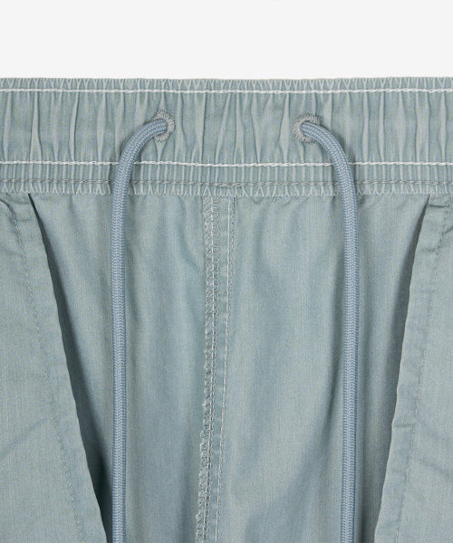 ESCAPE WASHED WOVEN WIDE PANTS - 2 COLORS B/GRAY