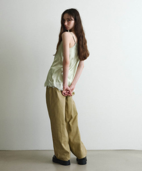 WOMAN LACE SLEEVELESS TOP #SANA同款！ GREEN