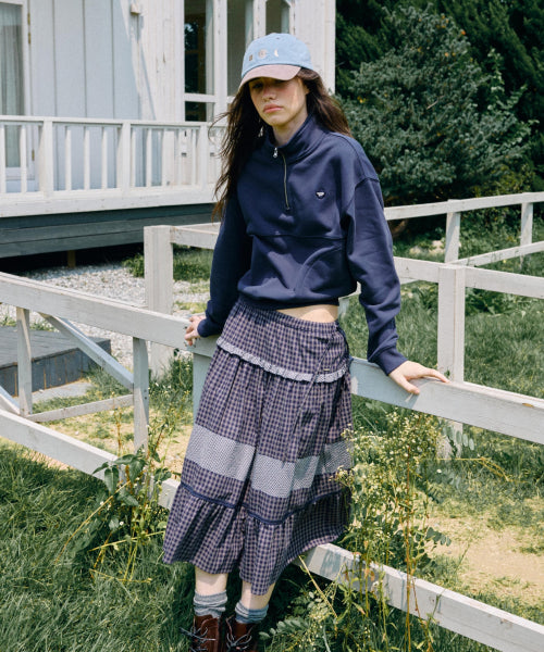 WOMAN GATHER SKIRT #SANA同款！ NAVY