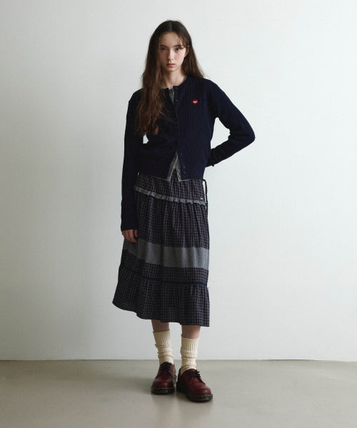 WOMAN GATHER SKIRT #SANA同款！ NAVY