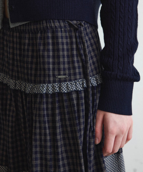 WOMAN GATHER SKIRT #SANA同款！ NAVY