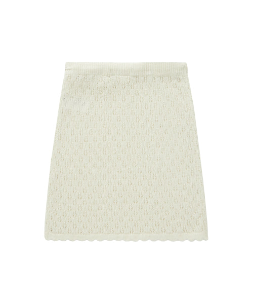 WOMAN LAYERED KNIT SKIRT #SANA同款！ - 2 COLORS IVORY