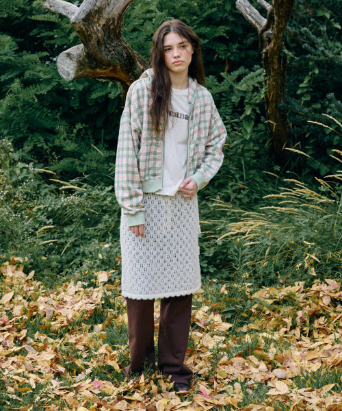 WOMAN LAYERED KNIT SKIRT #SANA同款！ - 2 COLORS IVORY
