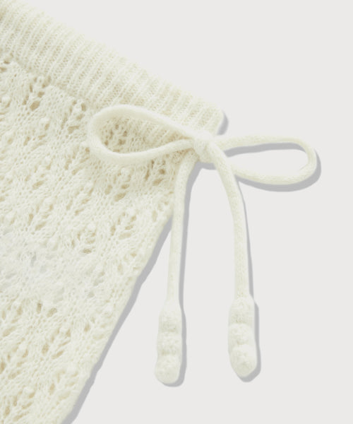 WOMAN LAYERED KNIT SKIRT #SANA同款！ - 2 COLORS IVORY