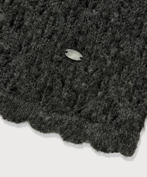WOMAN LAYERED KNIT SKIRT #SANA同款！ - 2 COLORS CHARCOAL