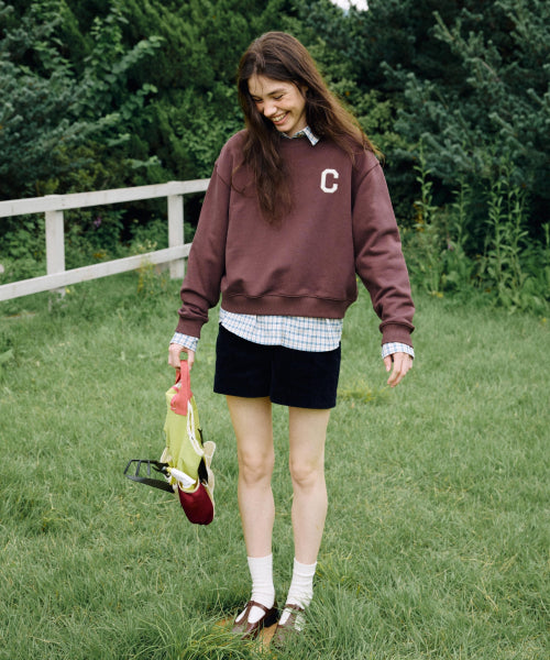 WOMAN CORDUROY SHORTS #SANA同款！ NAVY