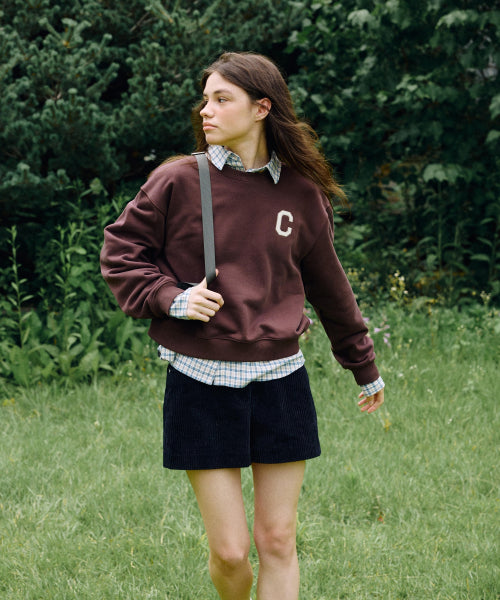 WOMAN CORDUROY SHORTS #SANA同款！ NAVY