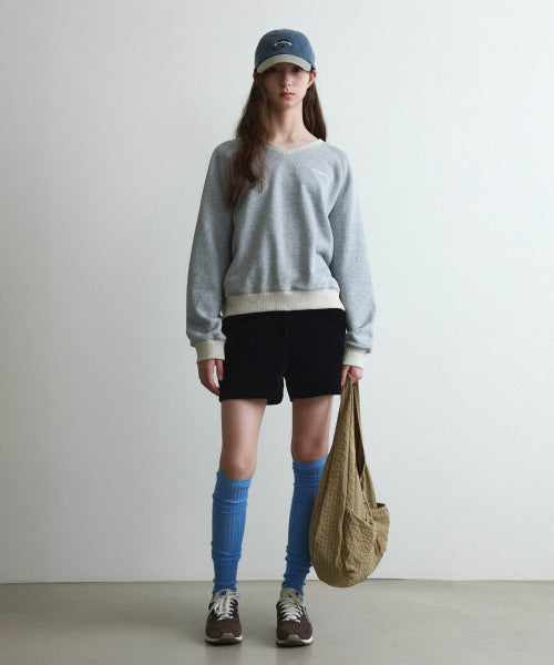 WOMAN CORDUROY SHORTS #SANA同款！ NAVY