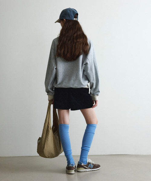 WOMAN CORDUROY SHORTS #SANA同款！ NAVY