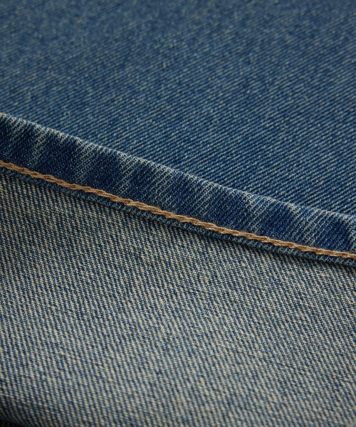 WOMAN WIDE CURVED DENIM PANTS #SANA同款！ - 2 COLORS BLUE