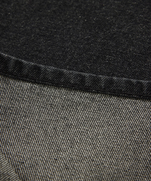 WOMAN WIDE CURVED DENIM PANTS #SANA同款！ - 2 COLORS BLACK