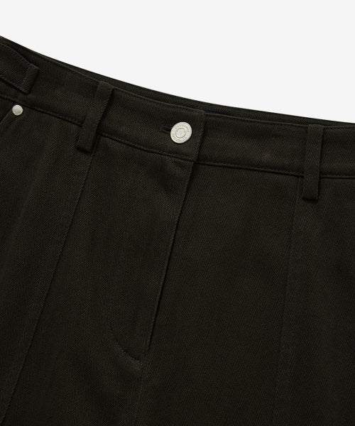WOMAN STRAIGHT FATIGUE PANTS #SANA同款！ - 2 COLORS DEEP BROWN