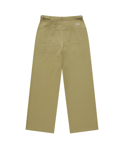 WOMAN STRAIGHT FATIGUE PANTS #SANA同款！ - 2 COLORS BEIGE
