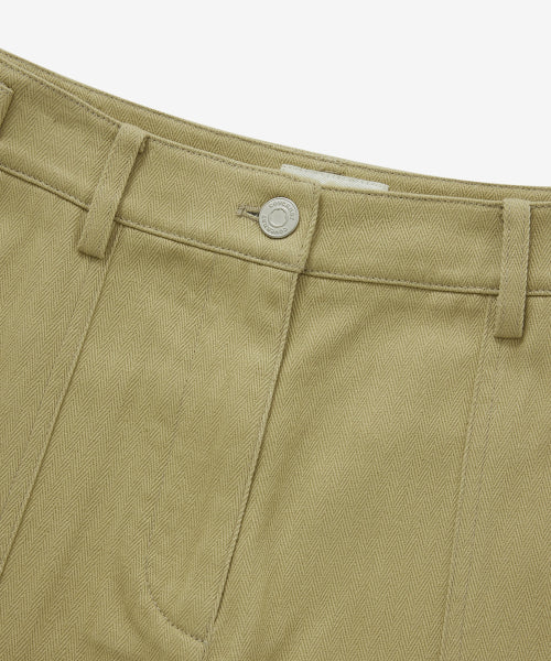 WOMAN STRAIGHT FATIGUE PANTS #SANA同款！ - 2 COLORS BEIGE