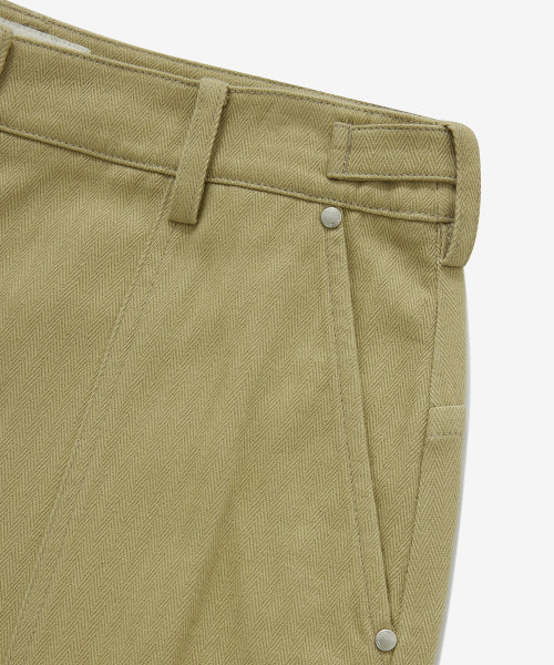 WOMAN STRAIGHT FATIGUE PANTS #SANA同款！ - 2 COLORS BEIGE